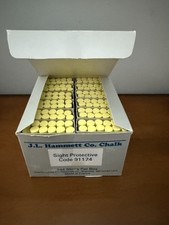 Vintage Sight Protective Yellow Chalk J. L. HAMMETT Co 144 Pc. Box France #91174 picture