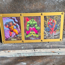 SkyBox 1992 Marvel Masterpieces 3-Card Lot Wolverine Hulk Spider-Man #36 #76 #98 picture