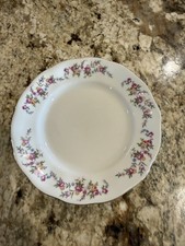 Set of 6 Vtg Favolina-Karolina Dessert Plates Spring Garland DISCONTINUED picture