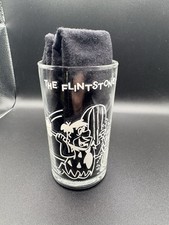 Flintstones Welchs Jelly Glass 1963 White Fred Builds A Doll Cave Vintage 8 Oz picture