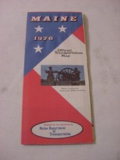 1976 MAP -  MAINE OFFICIAL TRANSPORTATION MAP  picture
