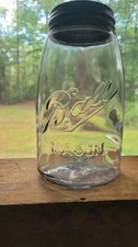 Antique SCA Ball 2L Over MASON Bingham Sloped Shoulder Quart  picture