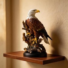 12.9 Inch Bald Eagle Figurine, Resin Eagle Statue Majestic Statement for Home.. picture