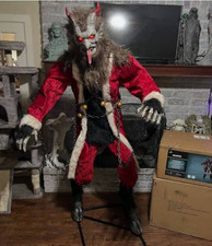 6.5 FT ANIMATED KRAMPUS HALLOWEEN ANIMATRONIC PROP picture