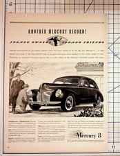 1939-40 Mercury 8 Car Vintage Magazine Ad 100,000 Owners Ford Motor Company picture