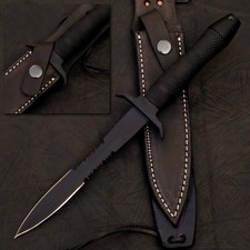 Hand Made Gerber MK-II Dagger REPLICA In 12C27 Steel w/checkered Aluminum Handle picture