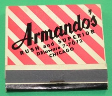 Armando's CHICAGO, ILLINOIS Front-Strike Matchbook Full - Match Corp of America picture
