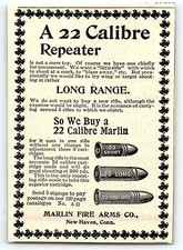 c1900 MARLIN FIRE-ARMS CO MARLIN REPEATER GUN VINTAGE PRINT ADVERTISEMENT Z7377 picture