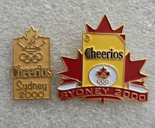 SYDNEY 2002 OLYMPIC CHEERIOS SPONSOR OLYMPIC PIN SET OF 2 picture