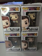 Funko Pop American Gods Lot of 4 - Shadow, Laura Moon, Mr Wednesday, Mad Sweeney picture