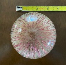 Hafod Grange Thistle Lucite Paperweight Green & Gold Rose Label picture