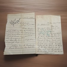 March Oct 1898 1899 Handwritten Personal Letters Paper Lot SL picture
