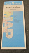 VTG 1973 San Francisco California Map Rand McNally Tourism Travel 22x27