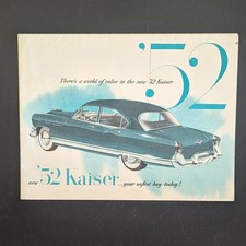 Original 1952 Kaiser Manhattan & DeLuxe Foldout Dealer Sales Brochure picture
