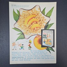 1953 Kellogg's Rice Krispies Cereal Vintage Print Ad Snap Crackle Pop Breakfast picture
