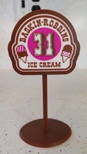 Vintage Baskin Robbins 31 Flavors Sign. 3d Print Replica Diorama Fan Art 6.25