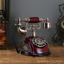Old Fashioned Vintage Rotary Dial Phone Telephone Antique European Style Handset picture