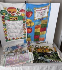 Vintage 1970s Cloth Calendar Towels Wall Calendars Mixed Lot (11) Kitchen Decor picture