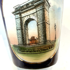 TILTON NH NEW HAMPSHIRE ANTIQUE Souvenir MEMORIAL ARCH COBALT TRINKET CUP picture