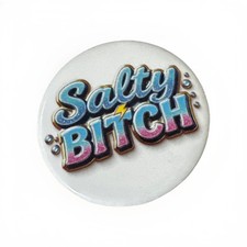 Salty Bitch Jean Jacket 2.5” Pin picture