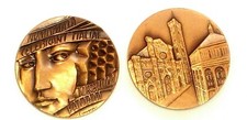 Florence, Italy Souvenir Medal, Made in Milan, Italy, Stamped picture