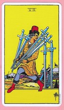 Seven of Swords, Rider Waite Single Swap Tarot Card,
