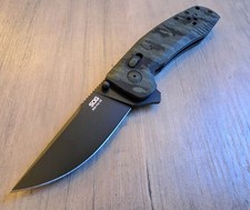 SOG Knives TAC-XR 12-38-07-41 Custom NATO Camo CRYO D2 Steel Blackout G-10  picture