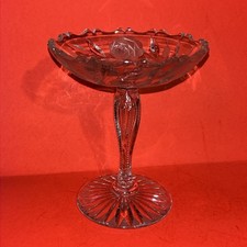 American Brilliant Pedestal Compote Cut Crystal Candy Dish 7