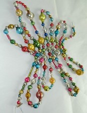 Vintage 8 Ft 100% ANTIQUE Vintage MERCURY Glass Bead Christmas Garland picture