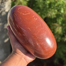 Large 230MM Red Jasper Lingam Crystal Stone Natural Sacred Shiva Gemstone picture