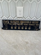 Vtg Eagle Electric Metal Store Display Sign Hardware Advertising  Shop Garage picture