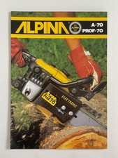 Vintage Original 1980s - Alpina Chainsaws Model A-70 / Prof-70 Sales Brochure picture