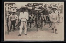 RPPC Postcard Great White Fleet USS Georgia Yokohama Japan Rickshaws c1910s picture