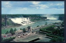 Vintage AMERICAN and HORSEHOE FALLS Postcard - Niagara Falls, NY, Canada picture
