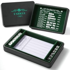 Soar Forge Deluxe Farkle Dice Tray and Storage - Elegant Faux Leather Travel ... picture