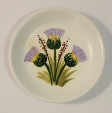 VTG Scottish Highlands Thistlewear Hand Painted Stoneware Trinket Dish picture