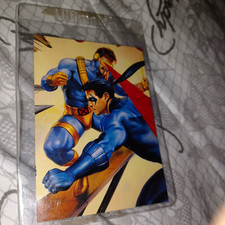 Fleer 1995 Marvel Versus DC Impact LE Cyclops Nightwing #14/18 Julie Bell picture