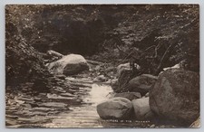 Headwaters of the Mohawk River 1910 RPPC Postcard Sternville NY Stream Rocks picture