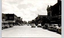 DOWNTOWN STREET wadena mn c1950 postcard minnesota real photo rppc historic shop picture
