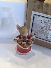 Enesco Heart of Christmas figurine MOUSE WITH ACORNS 4052778 NIB 2016 picture