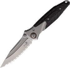 Microtech Socom Bravo Mini 260M-9 Titanium CF Serrated M390 Folding Pocket Knife picture