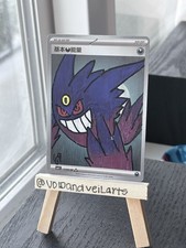 Gengar Pokémon fanArt Energy Card ATC HandPainted Collectible ACEO ORIGINAL picture