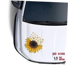Sunflower Car Decal, Sunflower Car Accessories - Compatible with Sedan, SUV, picture