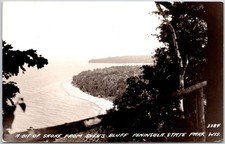 Vintage RPPC Postcard Sven's Bluff Peninsula State Park Wisconsin Shore picture