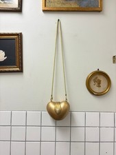 RARE 1990s Timmy Woods Heart  Mini Swarovski Crystal Unique Gold Shoulder Bag picture