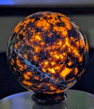 Exceptional Yooperlite Sphere -- 68mm, 426g -- Highly Saturated 360° UV Response picture