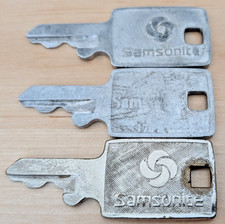 Vintage Samsonite 170S Luggage Key Set of 3 Matching Keys OEM Lot picture