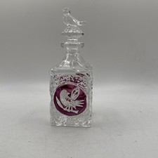 HOFBAUER BYRDES GERMAN LEAD CRYSTAL RUBY RED AMARIS BIRD Decanter Perfume Bottle picture