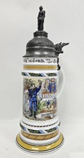 Vintage Kaiser West Germany WWI Regimental Lithophane Beer Stein Occupational picture
