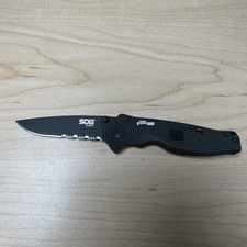 SOG Flash I Black TiNi Knife TFSA-97 Folder Blade New No Box picture